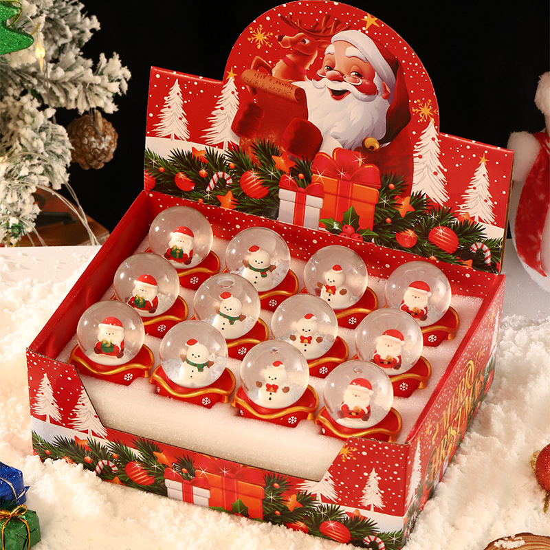 Luminous Christmas Snow Globe with Figures