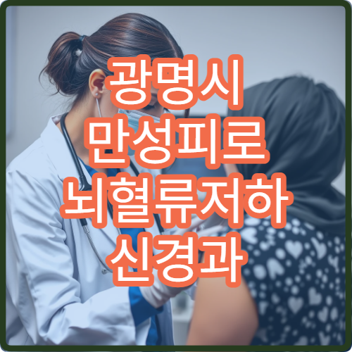 광명시 만성피로 뇌혈류저하 신경과 경추동맥혈류검사 치료 병원