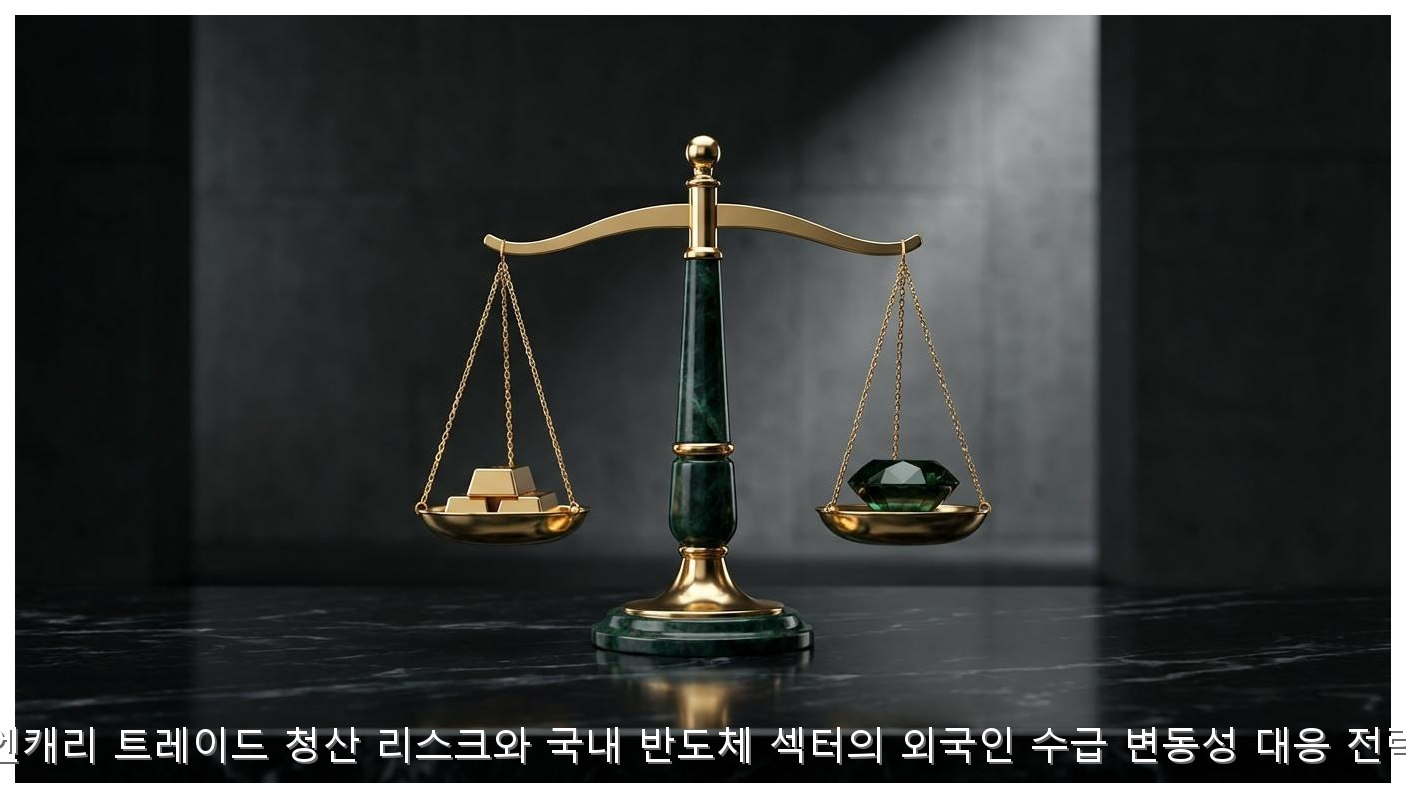 엔캐리 트레이드 청산 리스크와 국내 반도체 섹터의 외국인 수급 변동성 대응 전략 핵심 안내 및 분석 인포그래픽 (5)