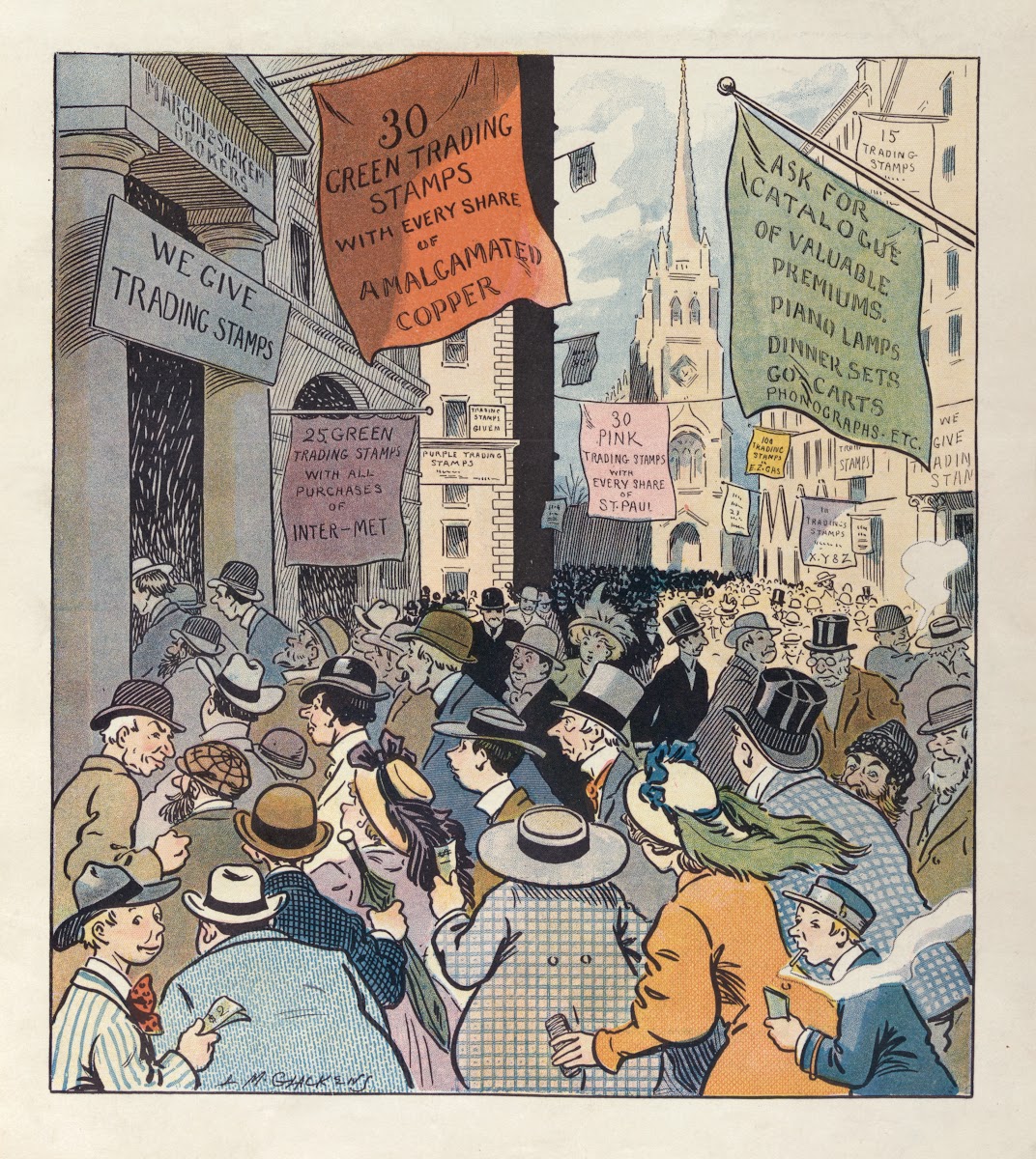 It might help some if Wall Street gave trading stamps 1907
