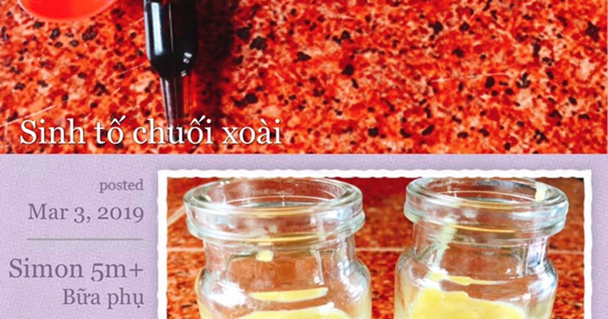 Ăn dặm kiểu Nhật - 5m - Sinh tố xoài chuối