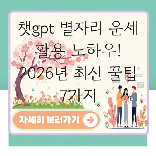 챗gpt 별자리 운세 활용 노하우