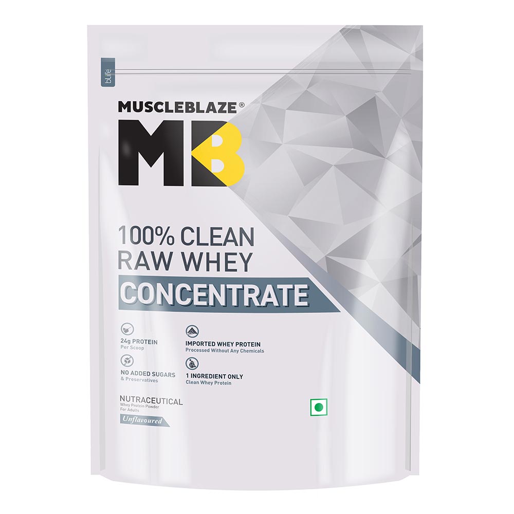 100% Clean Raw Whey Protein Concentrate — Unflavoured, 2.2 lb