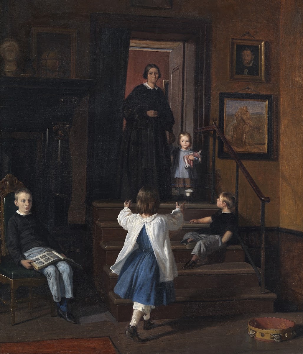 The Artists Wife and Children in the Studio at Charlottenborg 1861  1862