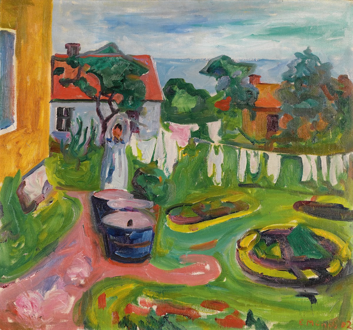 Klestørk IÅsgårdstrand Clothes On A Line In Åsgårdstrand 1902