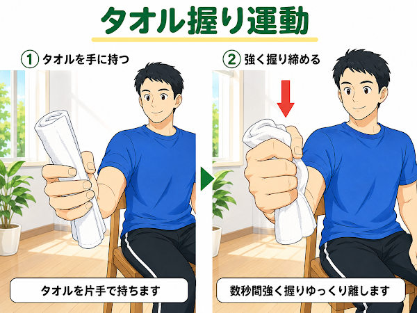 タオル握り運動