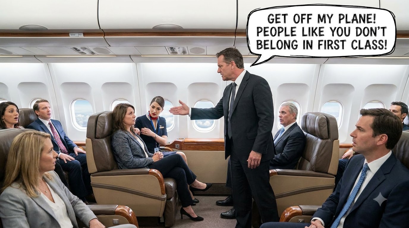 Get Off My Plane! People Like You Don't Belong In First Class!