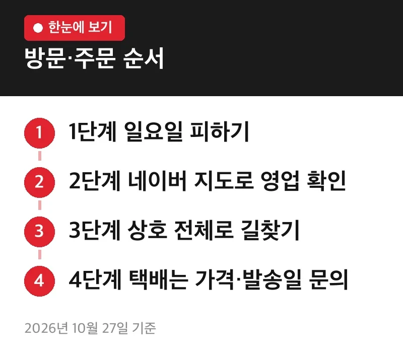 방문·주문 순서