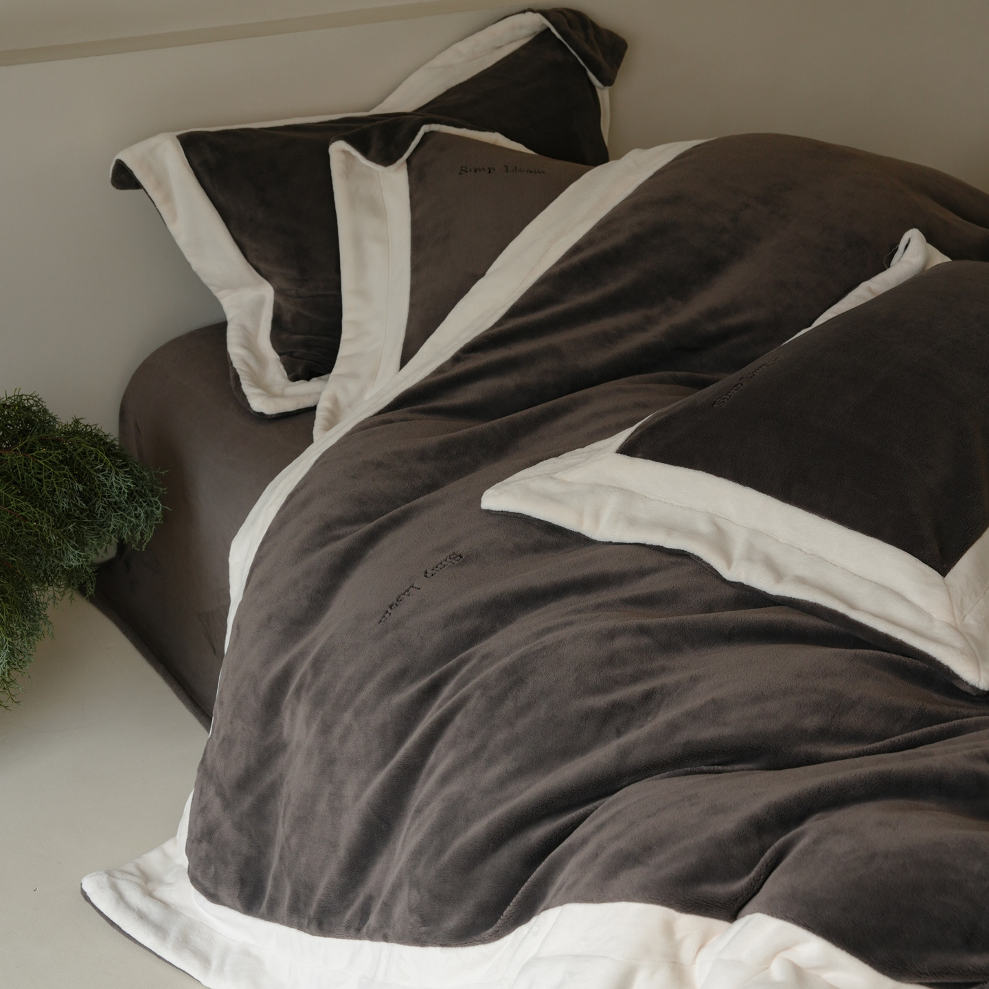 Milk fiber fleece bedding set, extra warm