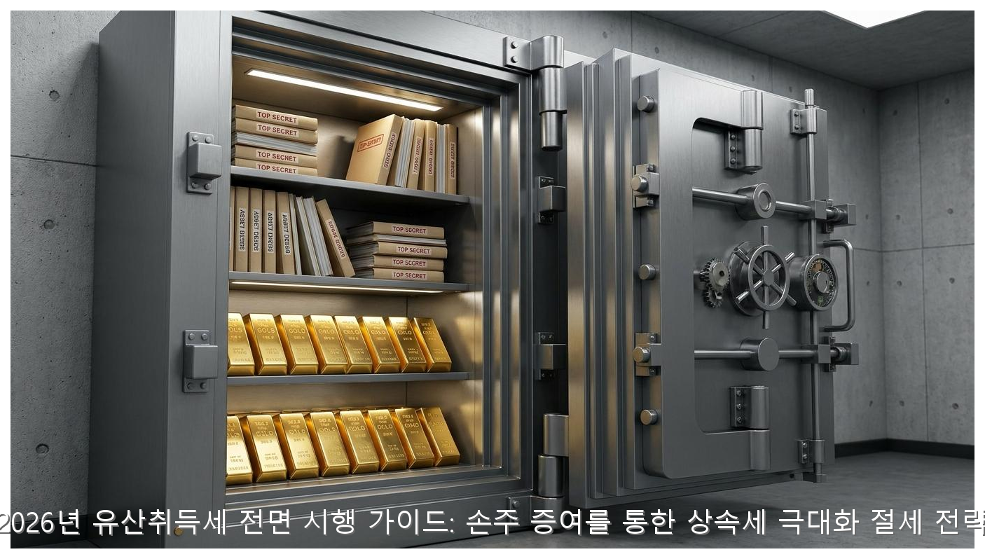 2026년 유산취득세 전면 시행 가이드: 손주 증여를 통한 상속세 극대화 절세 전략 핵심 안내 및 분석 인포그래픽 (8)