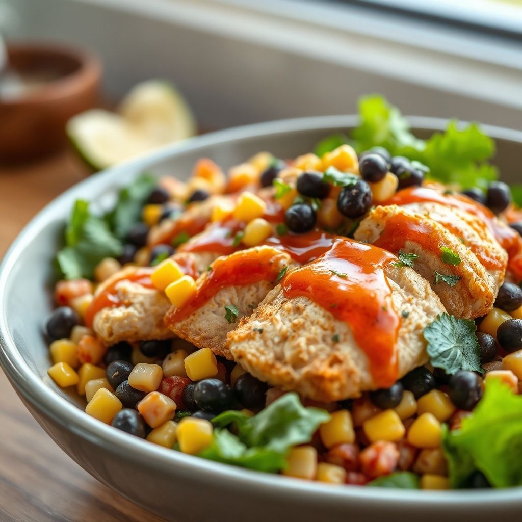 Easy Southwestern Chicken Salad with Black Beans and Corn (Quick & Family-Friendly) finished
