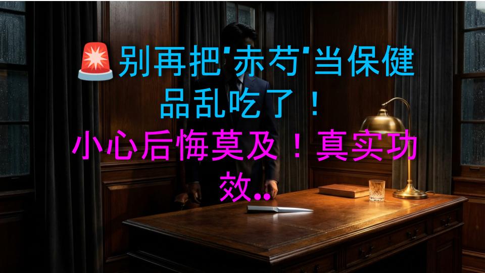 🚨别再把赤芍当保健品乱吃了！小心后悔莫及！真实功效与禁忌，不吹不黑