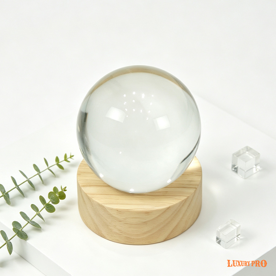 Engraved Crystal Ball Base