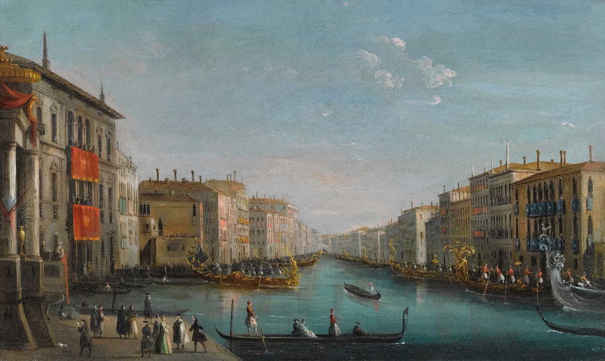 Venice A View Of The Grand Canal From The Palazzo Balbi Looking Toward The Rialt