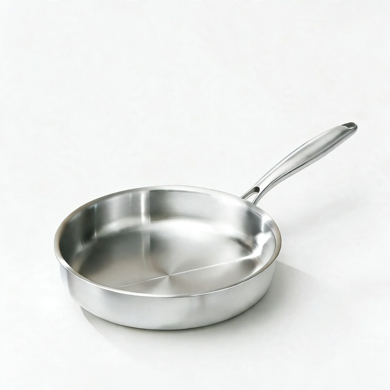Frying Pan, 410 Stainless Steel, Honeycomb Pattern