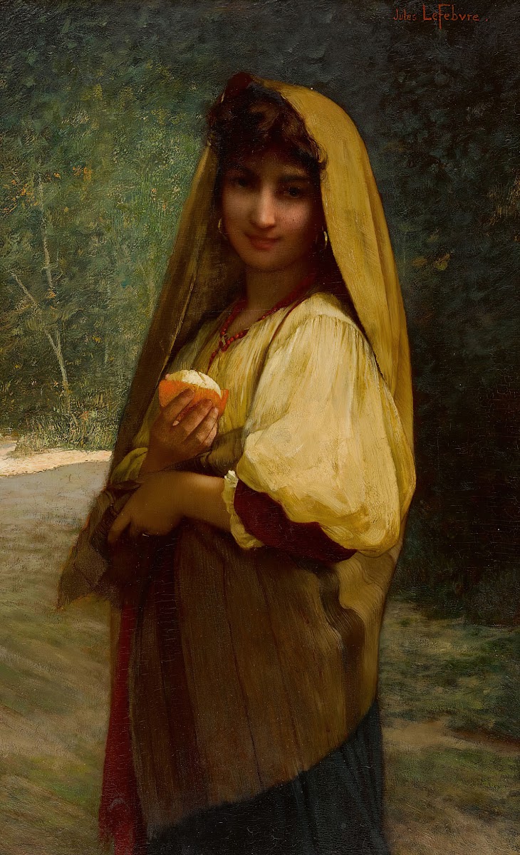 An Italian Girl With An Orange