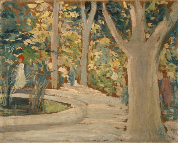 Mohammedaner im Park 1917