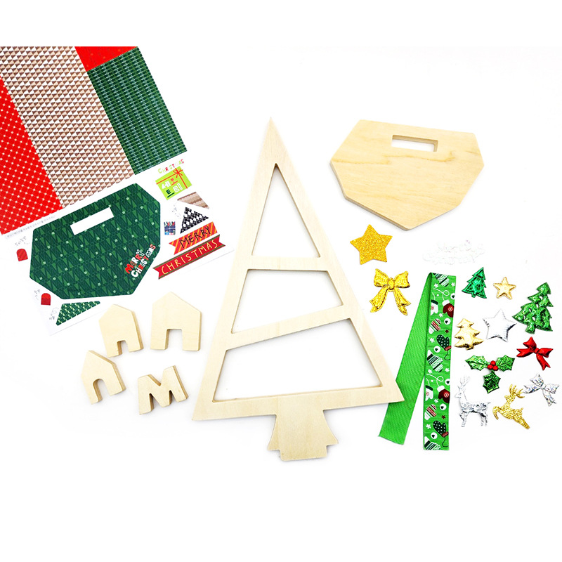 DIY Wooden Christmas Tree, Miniature Table Decoration