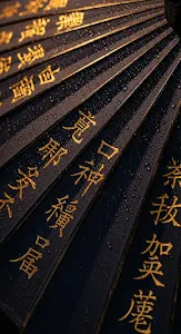 Traditional Japanese Wagasa with Golden Calligraphy