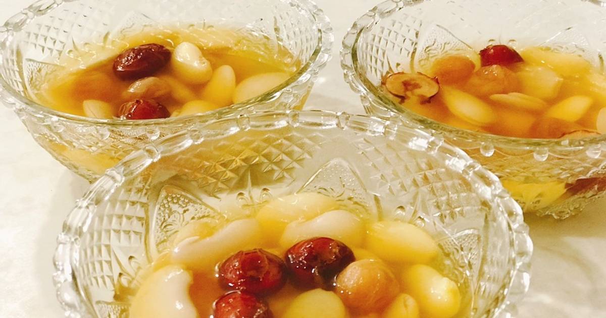 Chè đậu ngự nhãn nhục táo đỏ