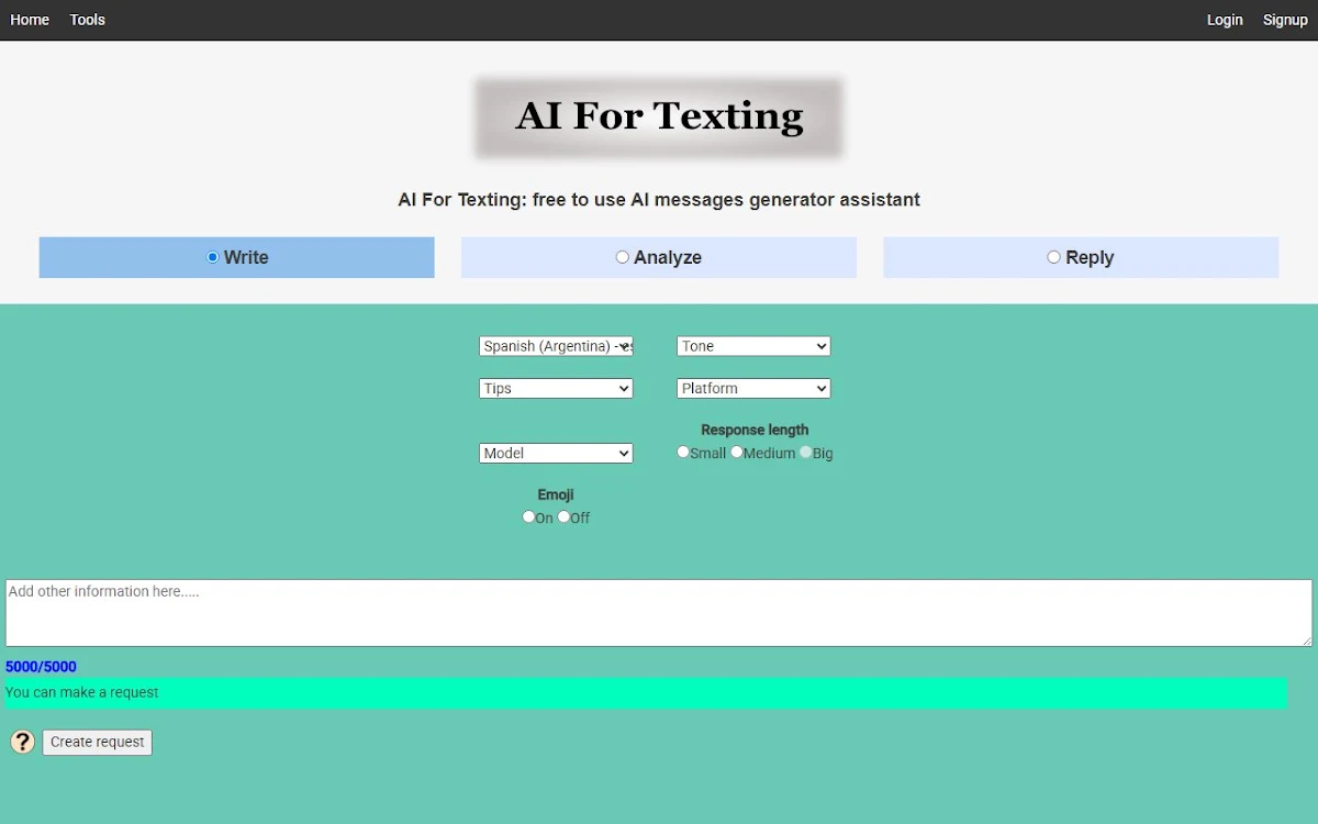 Captura de AI For Texting