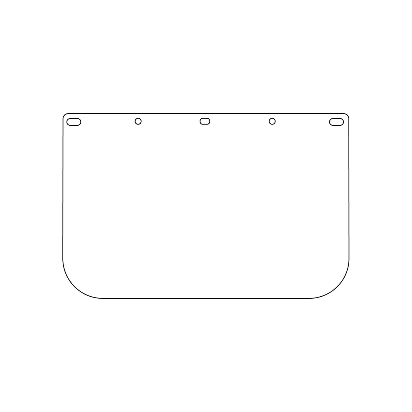VISIERE DECOUPE CLAIR 10 X 15.5/40 po