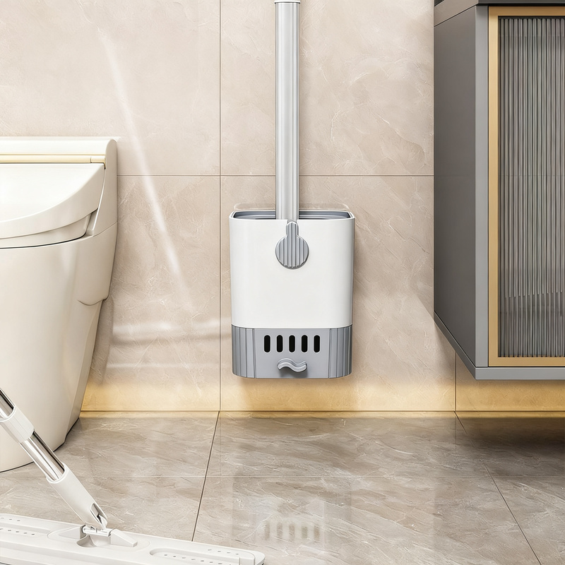 Toilettenbürste mit Halter und Ablage