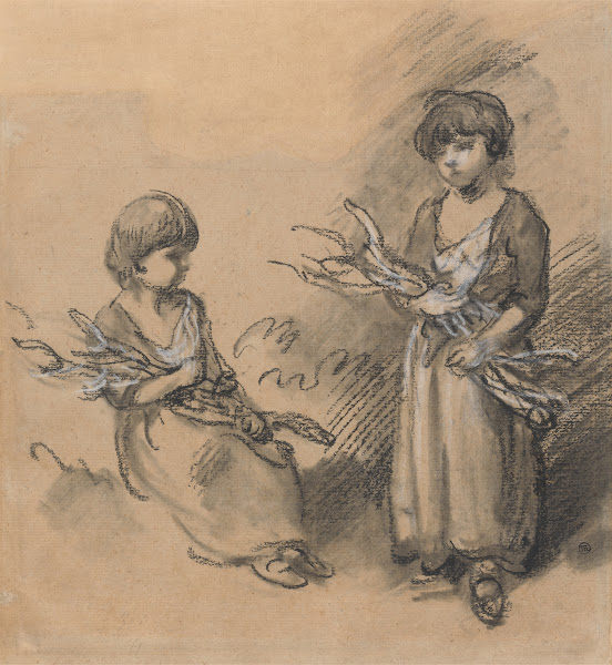 Studies of Girls Carrying Faggots ca 1780