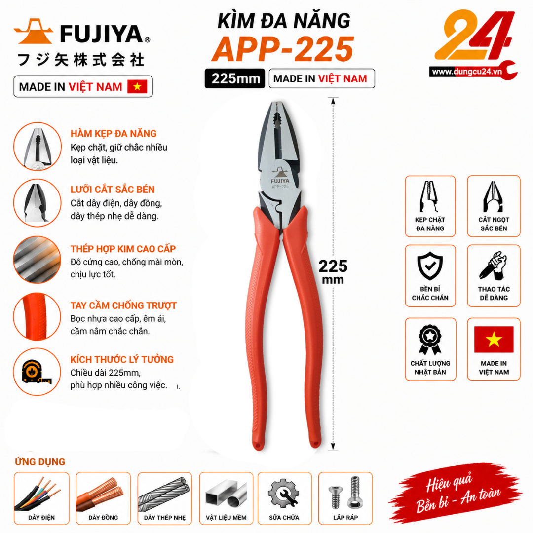 Kìm điện đa năng nhật FUJIYA APP-225