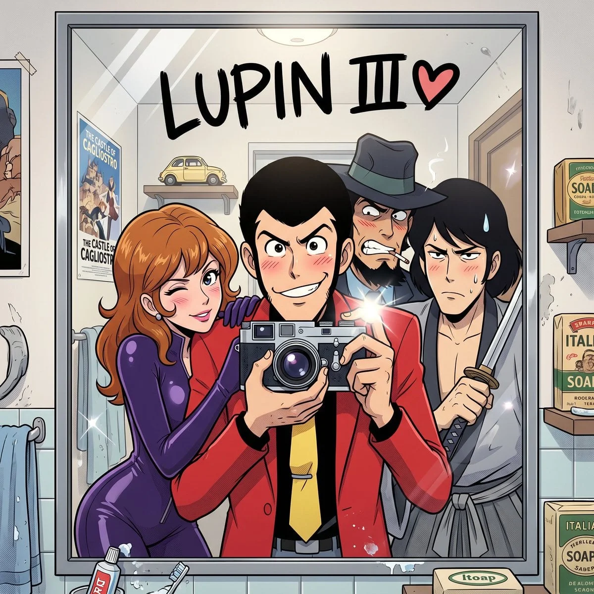 Ilustrado con estilo anime de alta calidad