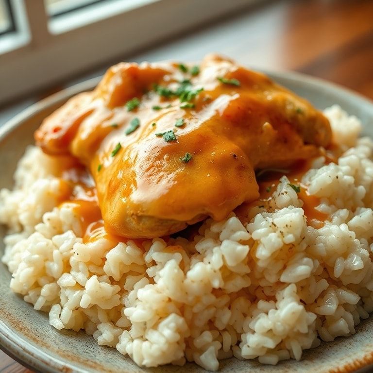Smothered Chicken & Rice Comfort Food Classic – Easy Homemade Weeknight Dinner