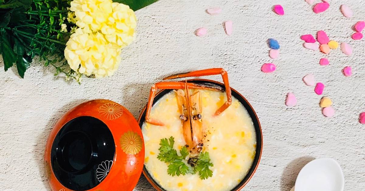 Soup tôm phô mai -ăn dặm