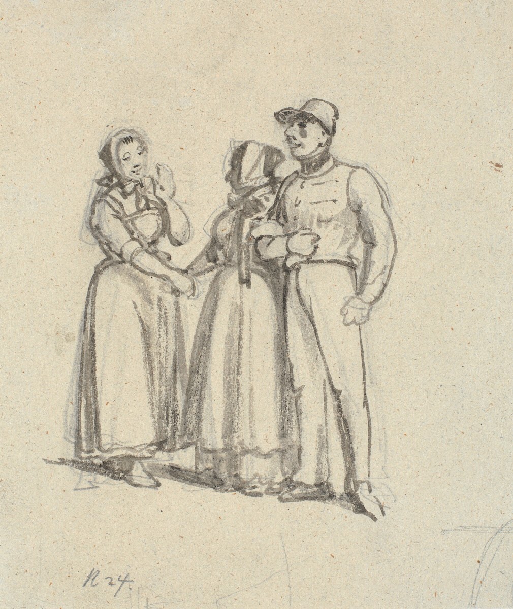 Soldatens moder møder en bekendt 1810  1873