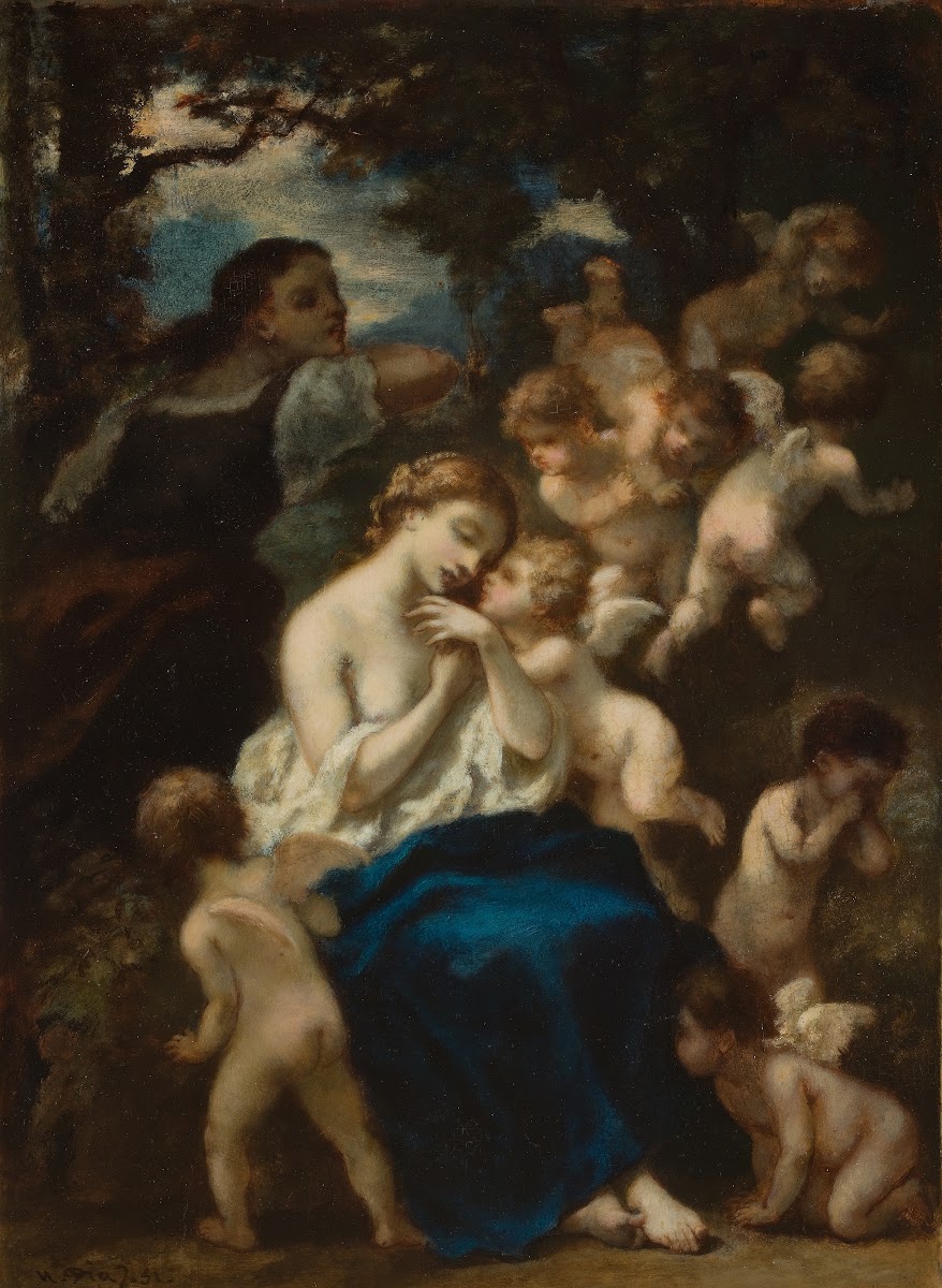 A nymph with cupids 1851