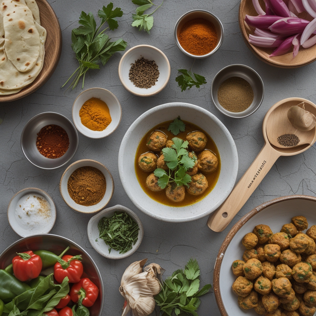 Ingredients for Kofta Curry (Meatball curry) - Easy Homemade Comfort Food Recipe