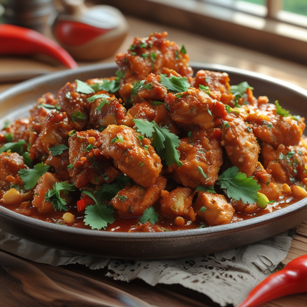 Irresistibly Spicy Dragon Chicken: Quick Indo-Chinese Delight for Easy Weeknight Meals finished
