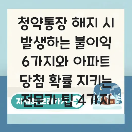 청약통장 해지 시 발생하는 불이익과 아파트 당첨 확률 지키는 법 대표 이미지