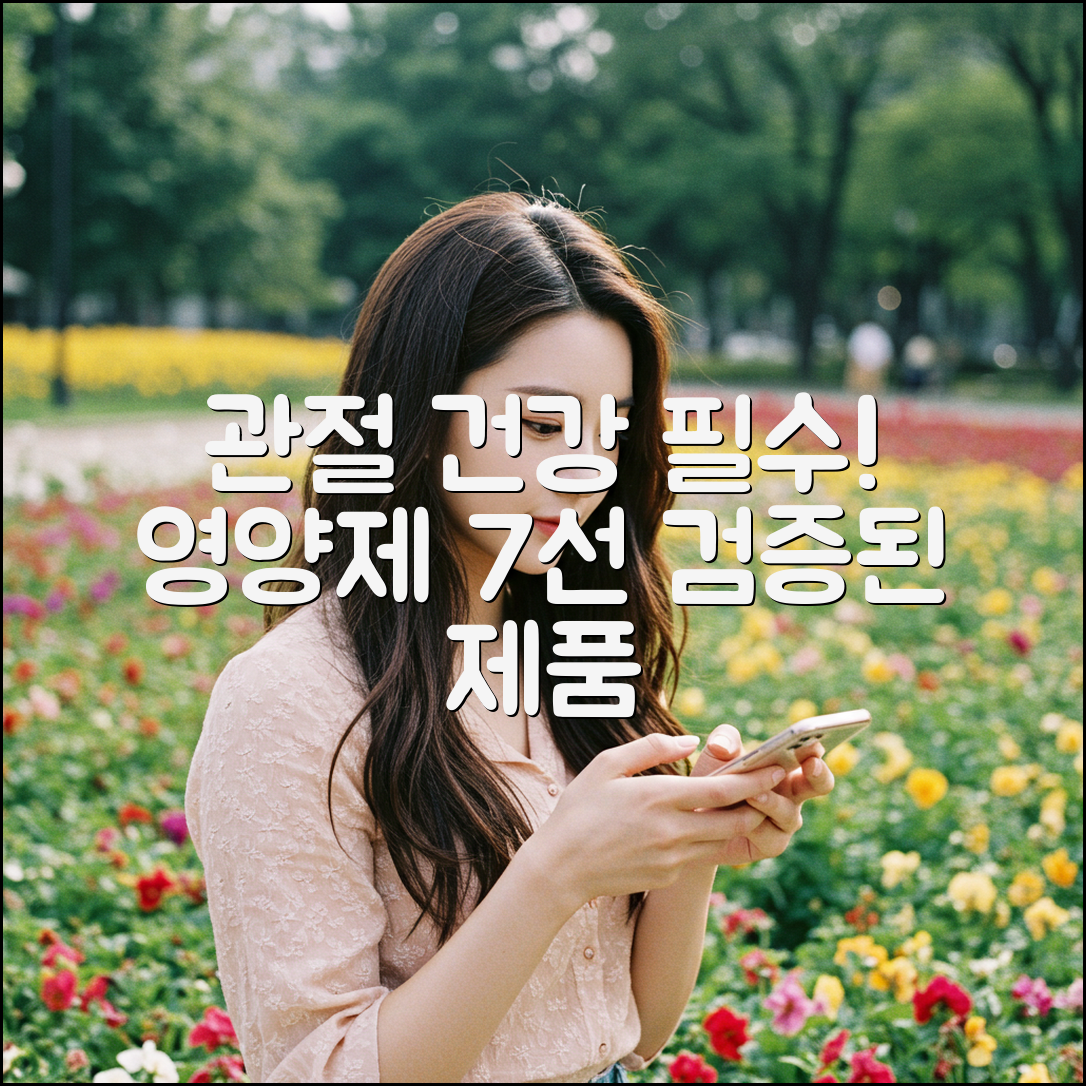 관절 건강 영양제 순위 7가지 검증된 제품