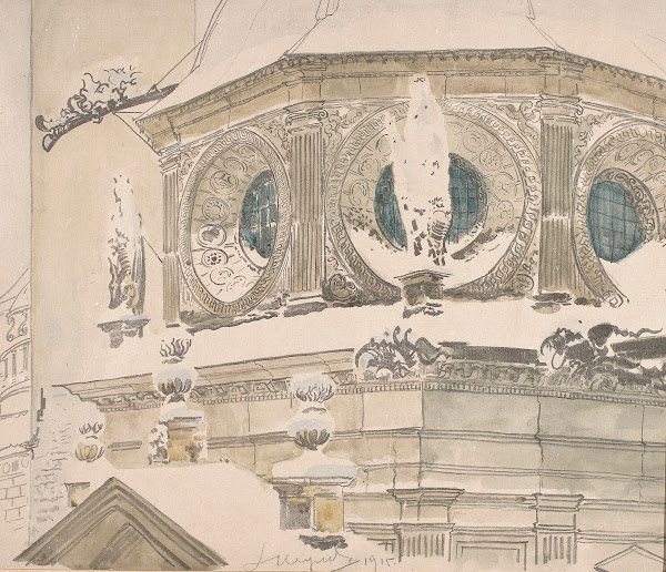Drum of the cupola of Sigismund Chapel 1915