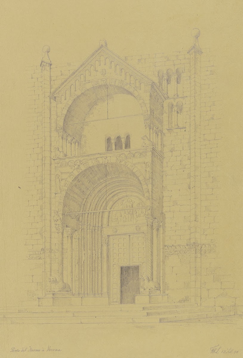 Protiro des Domes S Maria Assunta in Verona 1850