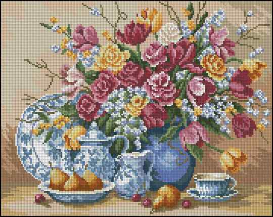 CMP 170028 China Blue Spring Flowers