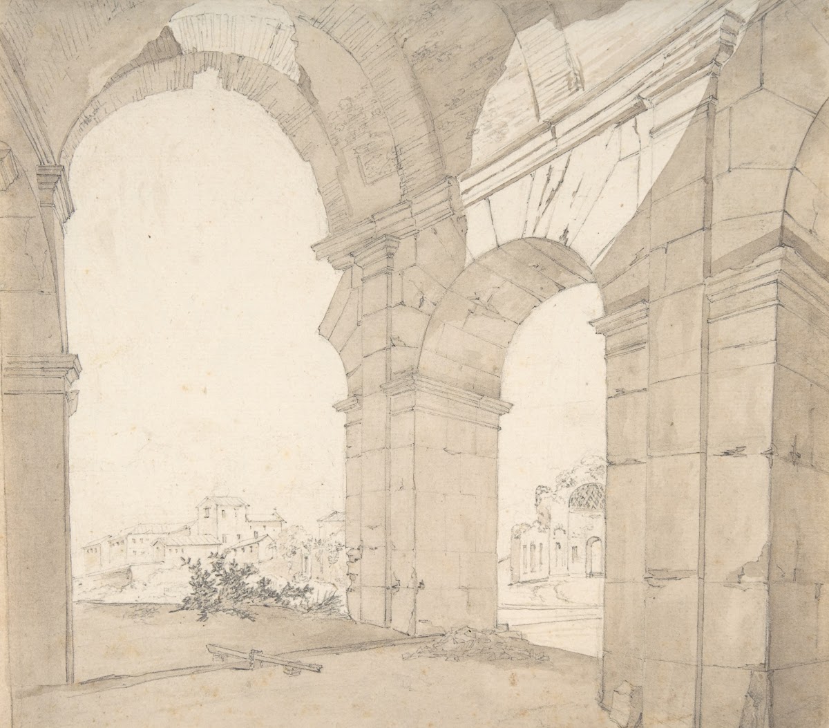View of the Baths of Caracalla in Rome 18th century