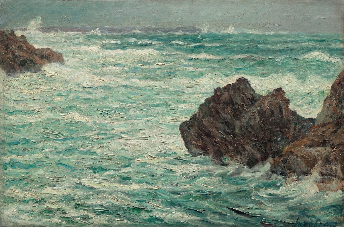 Grosse mer à Donant Belle Île en Mer 1907