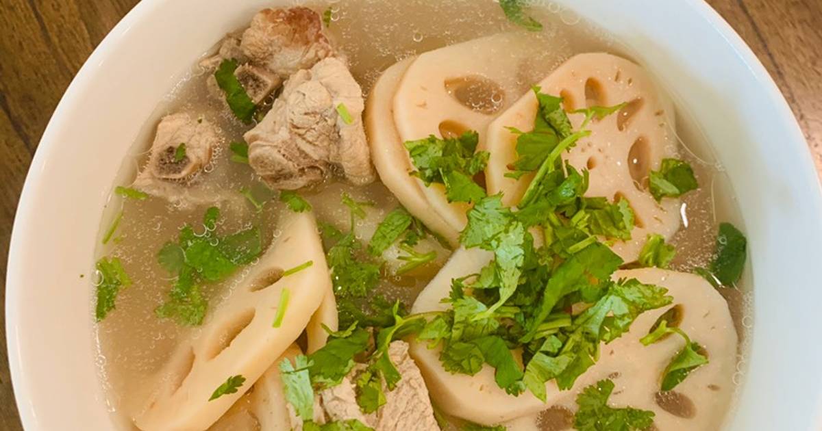 Sườn heo hầm củ sen đơn giản
