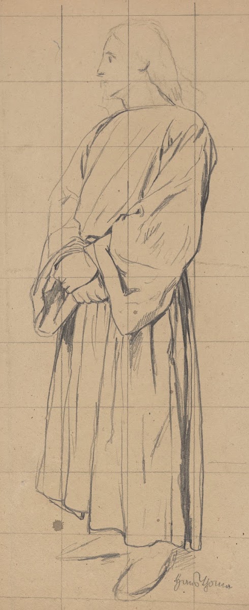 Standing Man in a Long Robe with His Hands Folded One on the Other 1890