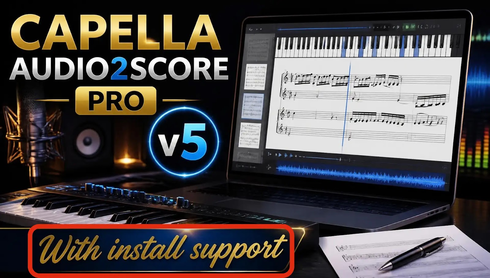 Capella Audio2score v5 Download | AI Music Transcription Setup & Support app thumbnail