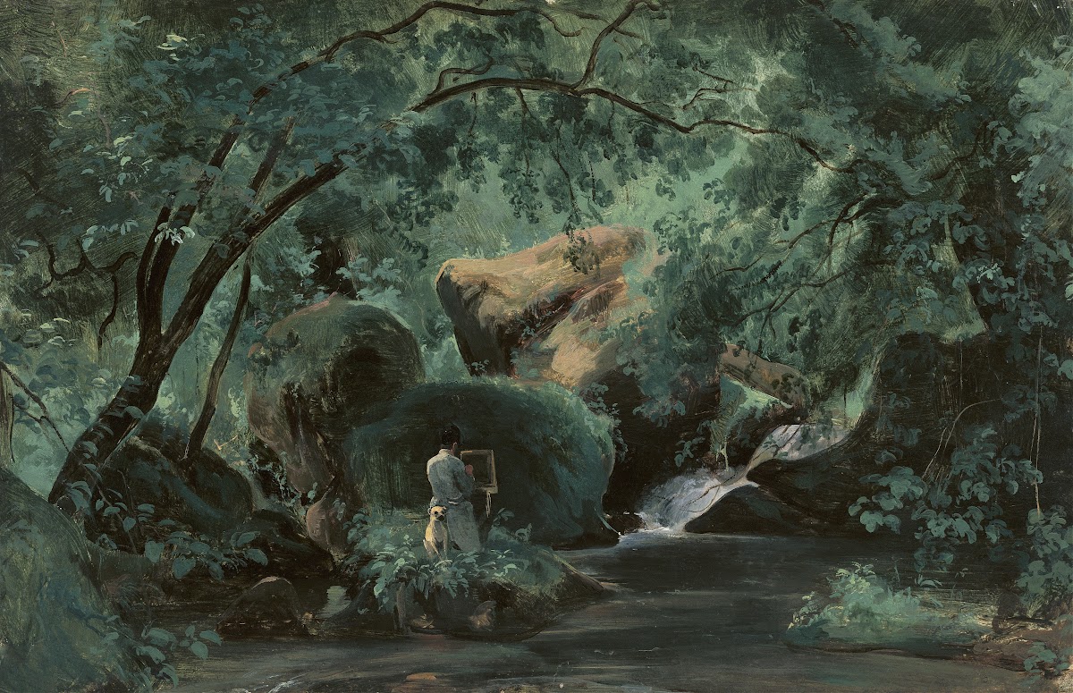 Forest Interior with a PainterCivita Castellana 1825 1830