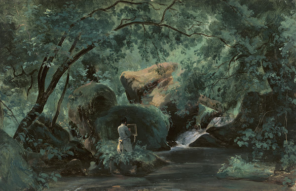 Forest Interior with a PainterCivita Castellana 1825 1830