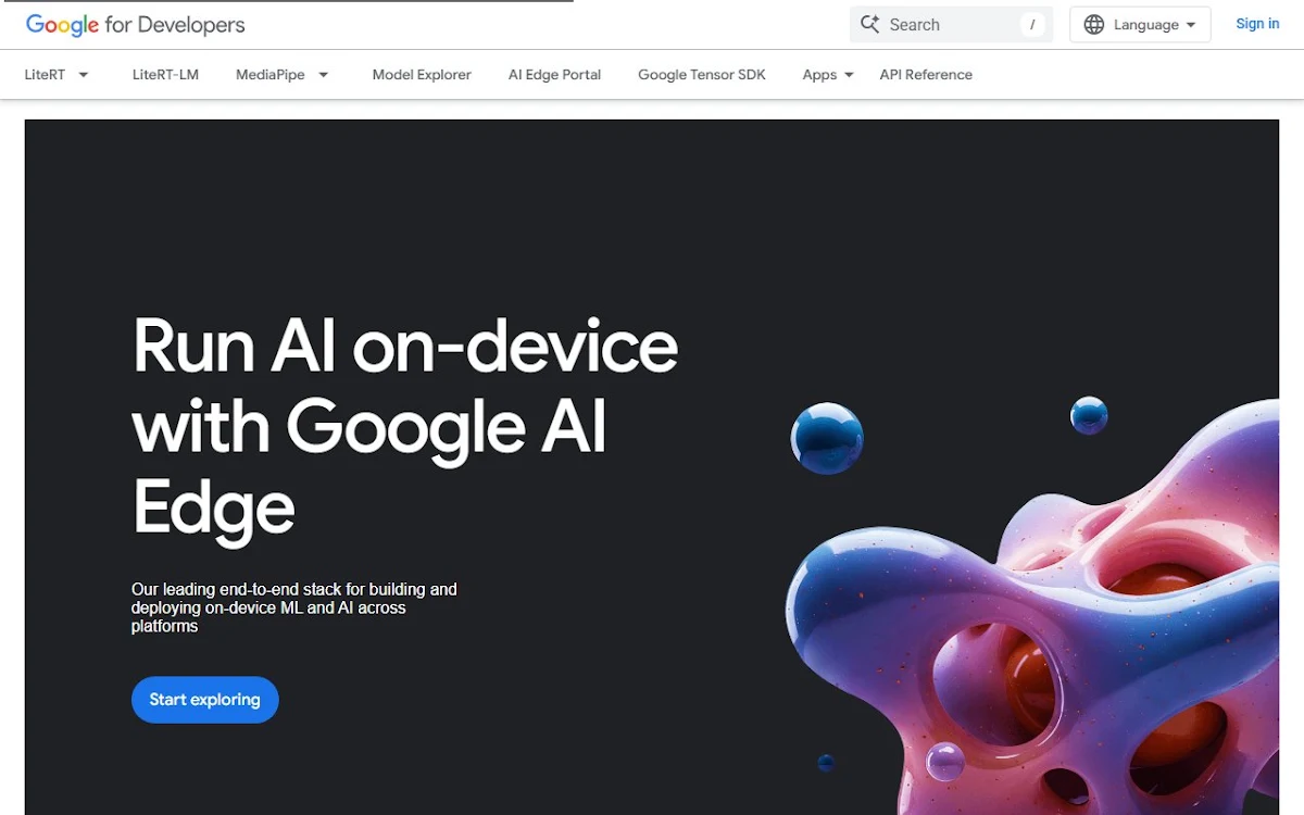 Captura de Google AI Edge
