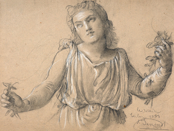 Study of an angel for Le Rosaire 1880